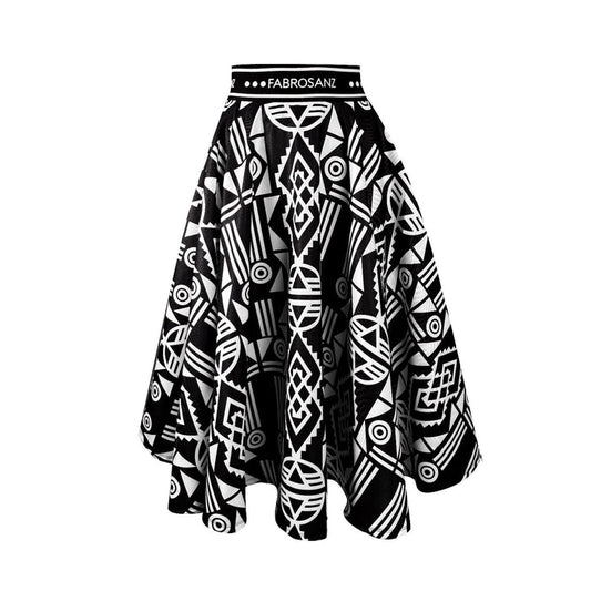 Fabrosanz: Nguni Print Flare Skirt