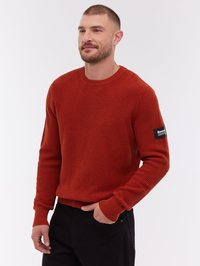 Falum Orange OR085 Knit Crews Waffle Shot 1