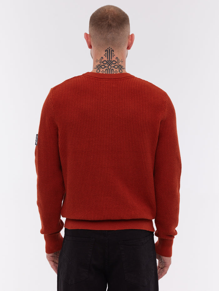 Falum Orange OR085 Knit Crews Waffle Shot 3