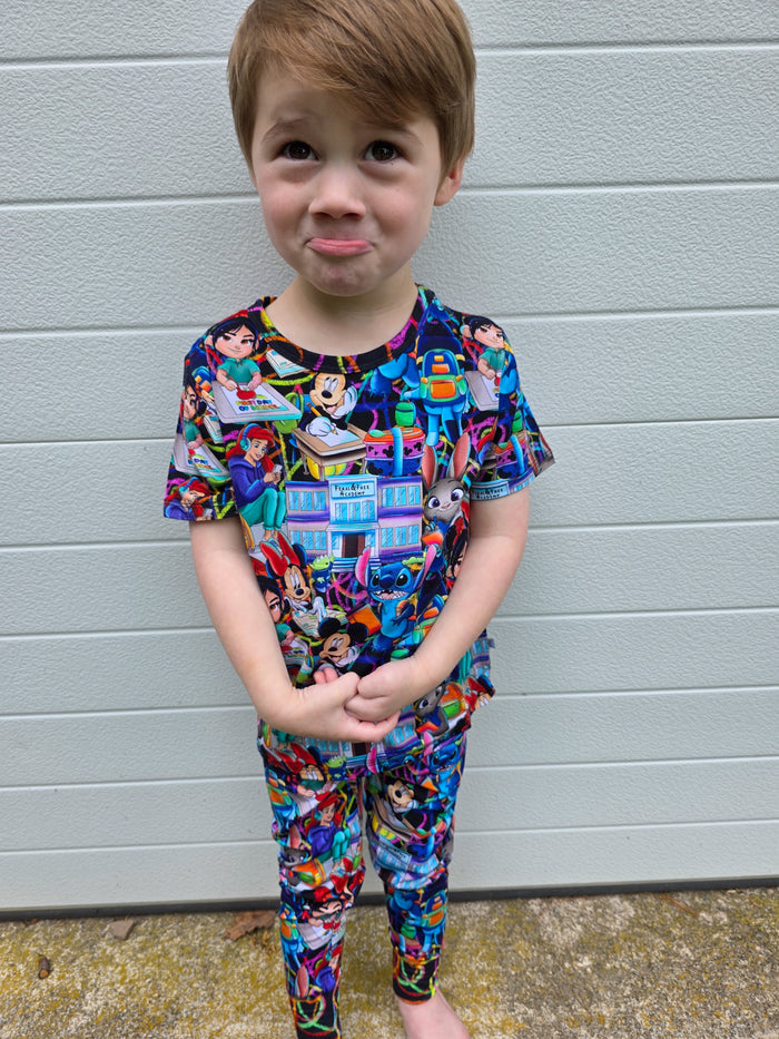 F&F Academy Magic Scholars Short Sleeve and Pants PJ Set