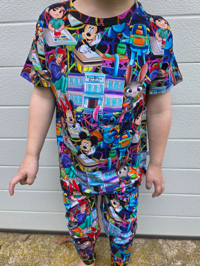 F&F Academy Magic Scholars Short Sleeve and Pants PJ Set