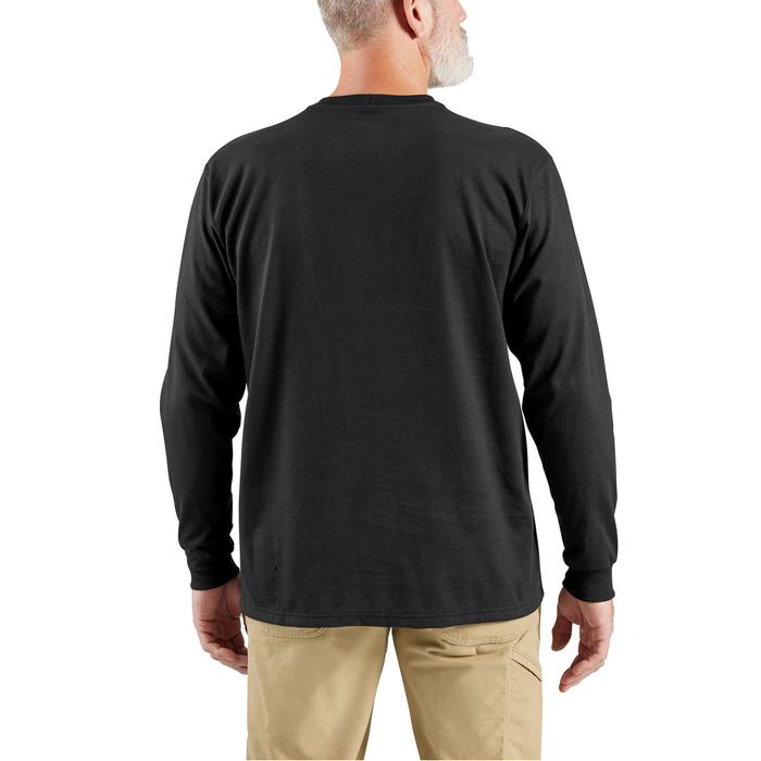 Flame Resistant Force Loose Fit Midweight Long-Sleeve Pocket T-Shirt - BLK-Black | Carhartt 100235