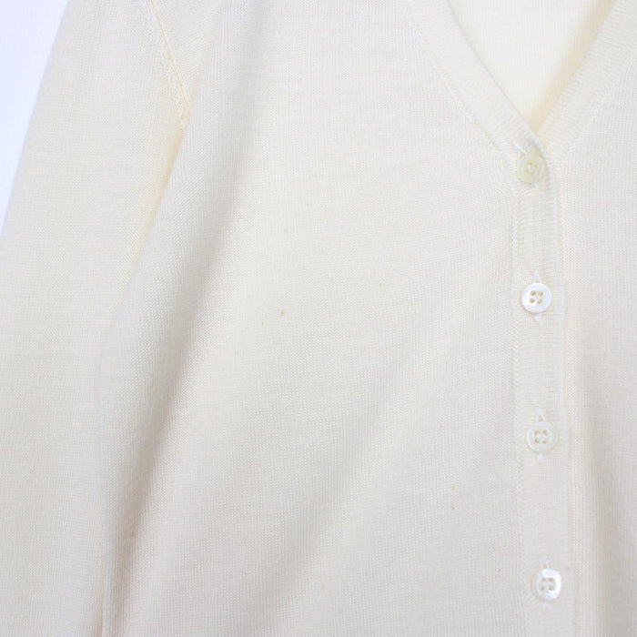 Gucci Cream Silk Cashmere Wool Blend Knit Button Up Cardigan Jumper