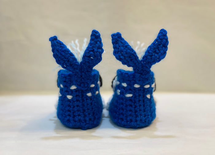 Handmade Crochet Blue Whale Baby Booties