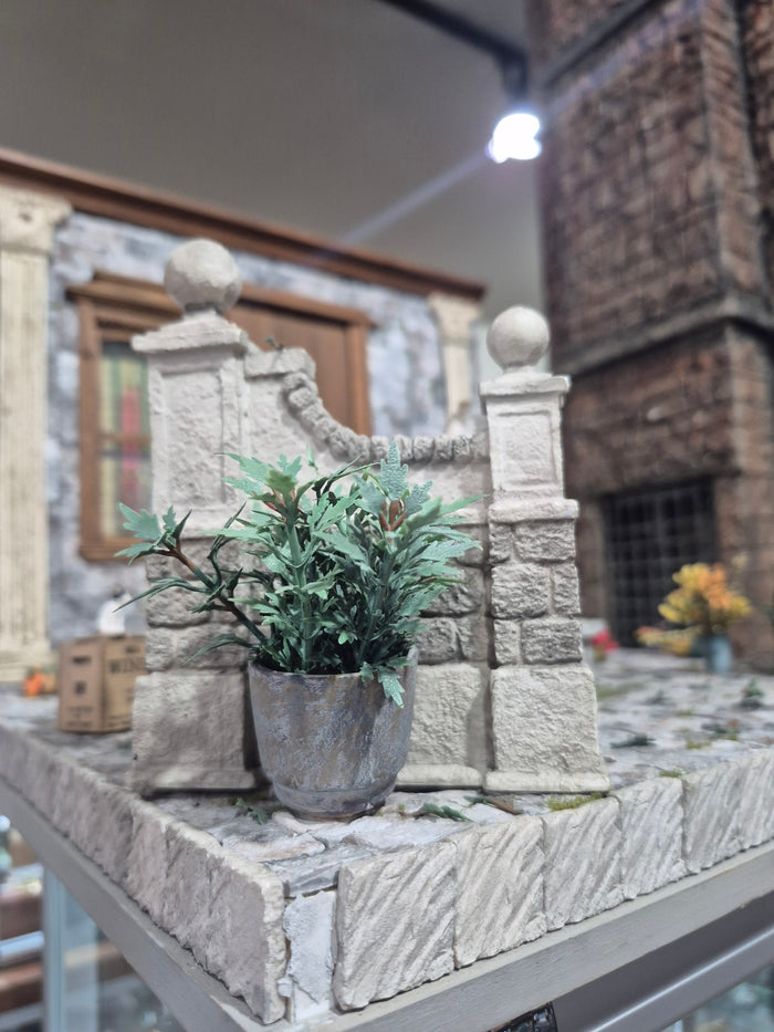 Handmade Garden Scenery Hotel Patio Foyer - Pamela Obrien My Miniature Creations