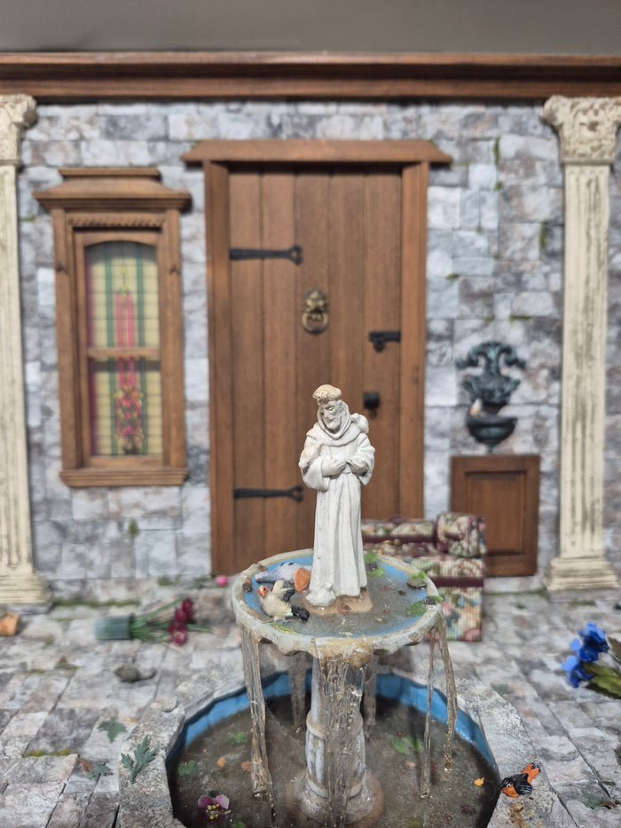 Handmade Garden Scenery Hotel Patio Foyer - Pamela Obrien My Miniature Creations