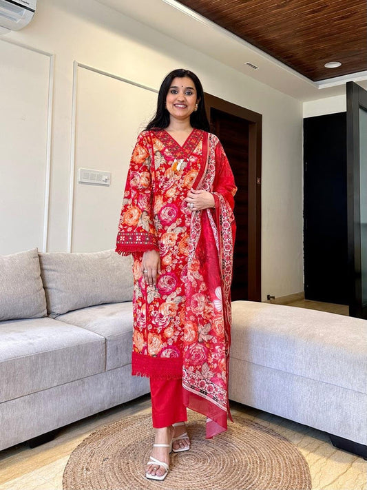 Heera Floral Pakistani Suit