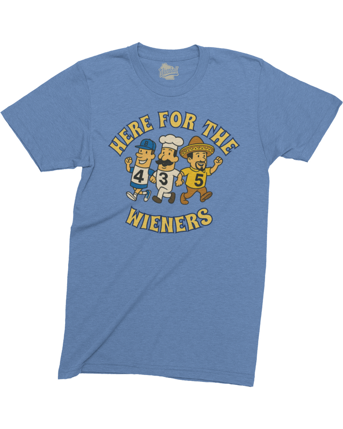Here for the Wieners Men's (Unisex) Blended T-shirt
