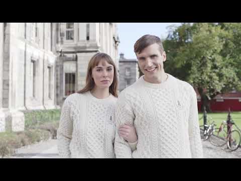 Honeycomb Stitch Blasket Aran Sweater