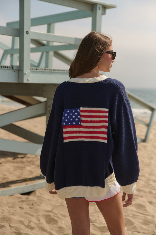 Julius American Flag Knit Cardigan