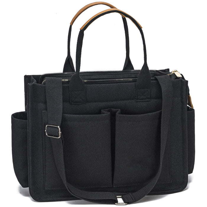 Large Canvas Laptop & Daily Crossbody Bag