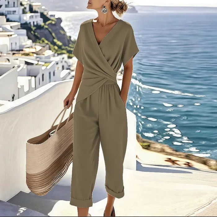 Liorine - Ensemble deux pièces chic drapé pour femme