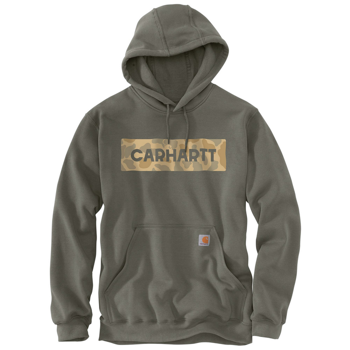 Loose Fit Midweight Camo Logo Graphic Sweatshirt - DOV-Dusty Olive | Carhartt 106854