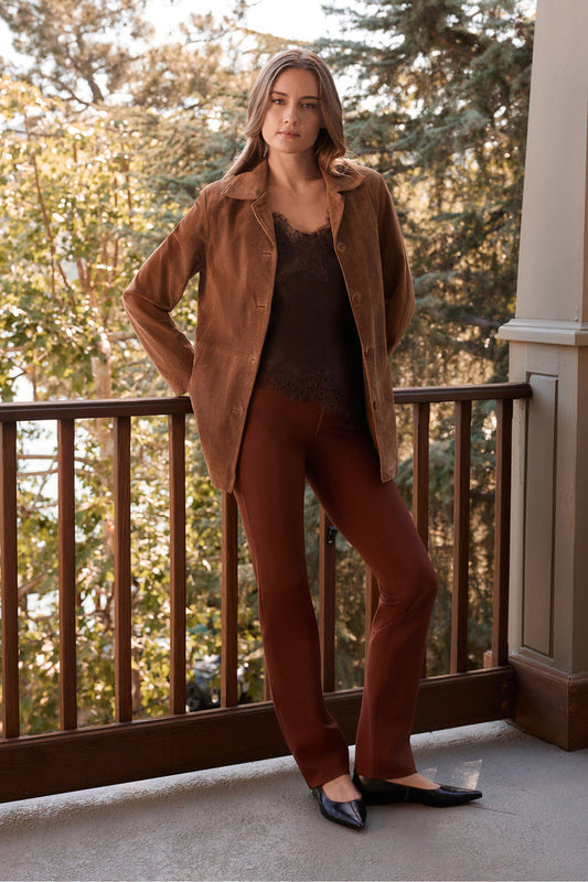 Marilyn Straight Pants - Chocolate Fondant
