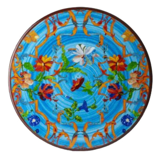 Mario Luca Giusti Plates Mario Luca Giusti Pancale Turquoise Dinner Plate Set of 12Pcs Brand