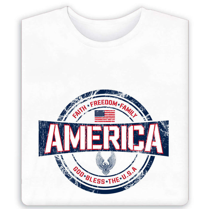 Men's Faith Freedom and Family T-Shirt - The Flag Shirt