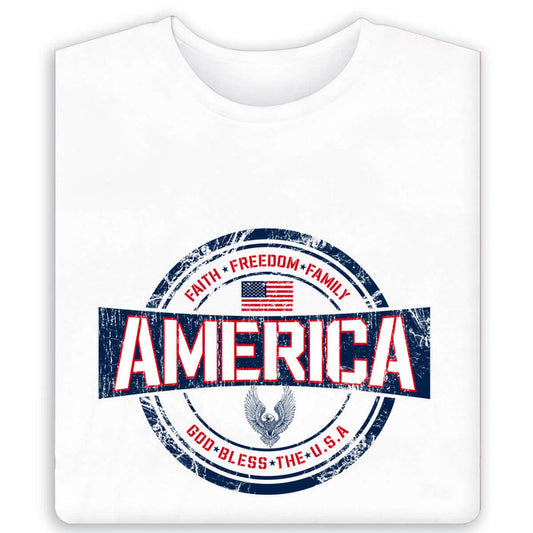 Men's Faith Freedom and Family T-Shirt - The Flag Shirt