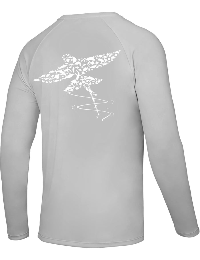 Men's Fishing Shirt Long Sleeve, UPF50+ UV Protection Sun Shirts, Quick Dry Graphic T Shirt for Running Hiking