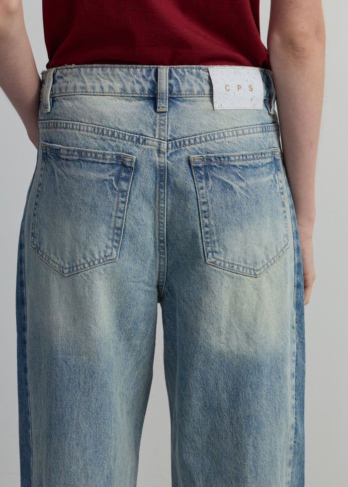 MID-RISE BARREL JEANS