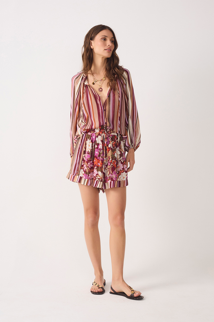 Mixed Lurex Drawstring Shorts_3
