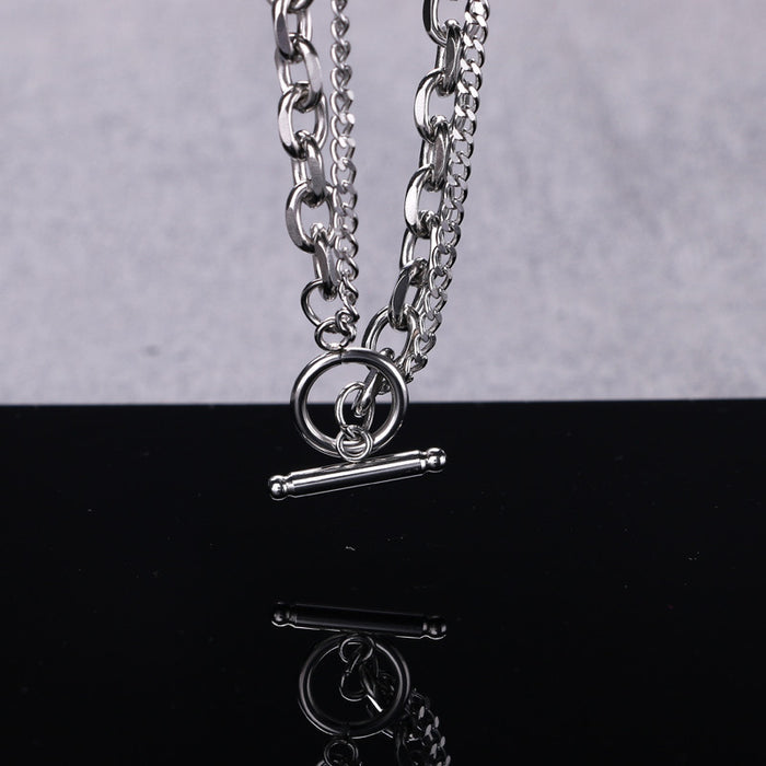 MJ163 - Antique Silver Chain Fashion Bracelet