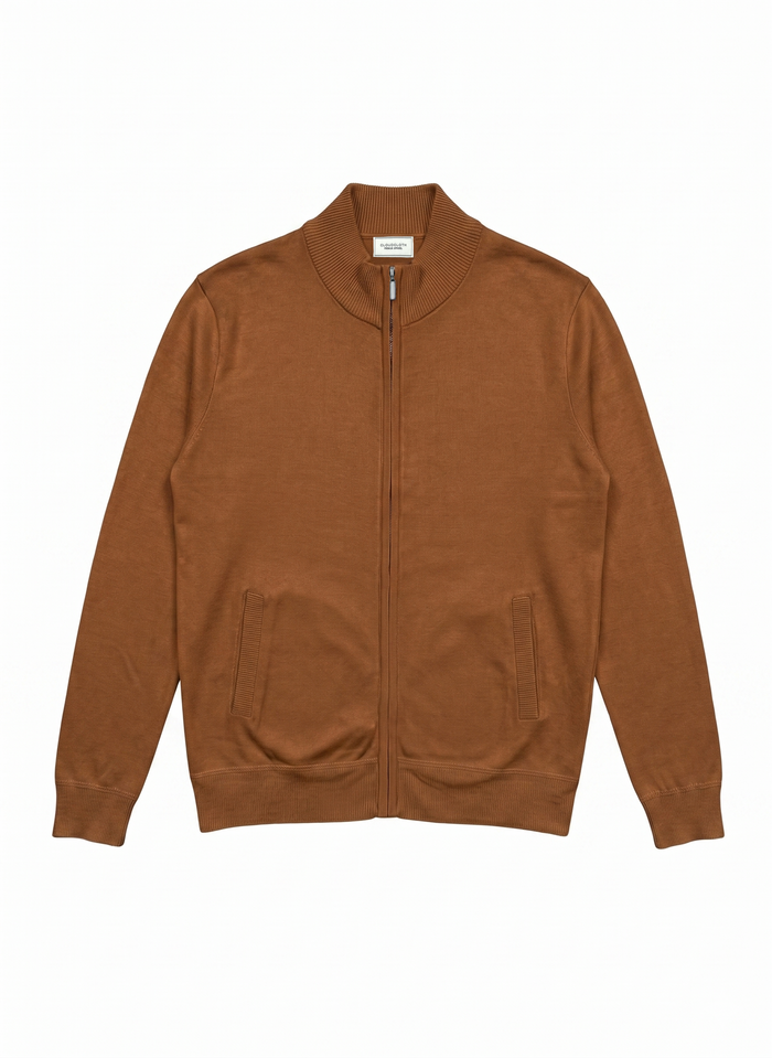 MSW1202 Men's Solid Full-Zip Sweater - Available in 5 Colors