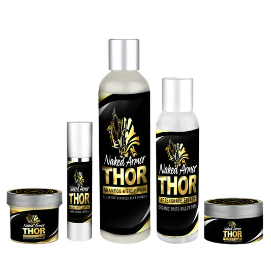 Naked Armor Organic Thor 5 Piece Men's Care Kit.