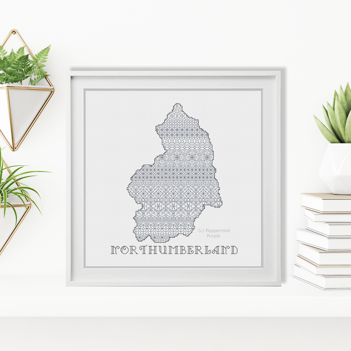 Northumberland Blackwork Pattern by Peppermint Purple