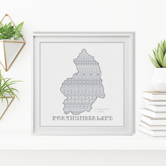 Northumberland Blackwork Pattern by Peppermint Purple