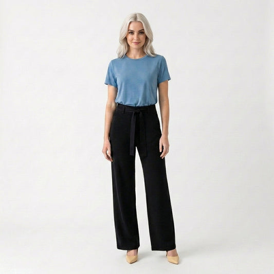 NYC Pants & Crew Neck Tee Outfit