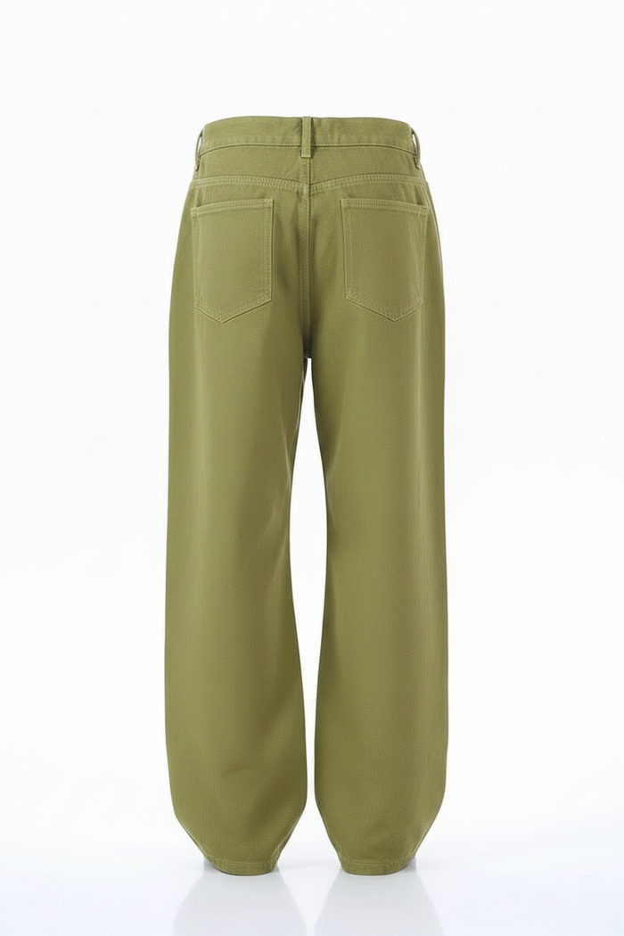 Olive Jeans - Ghost mannequin back view, pants only
