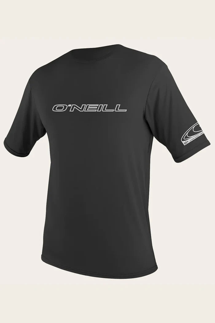 O'Neill Basic Skins Short Sleeve Sun Shirt Rash Vest - Black