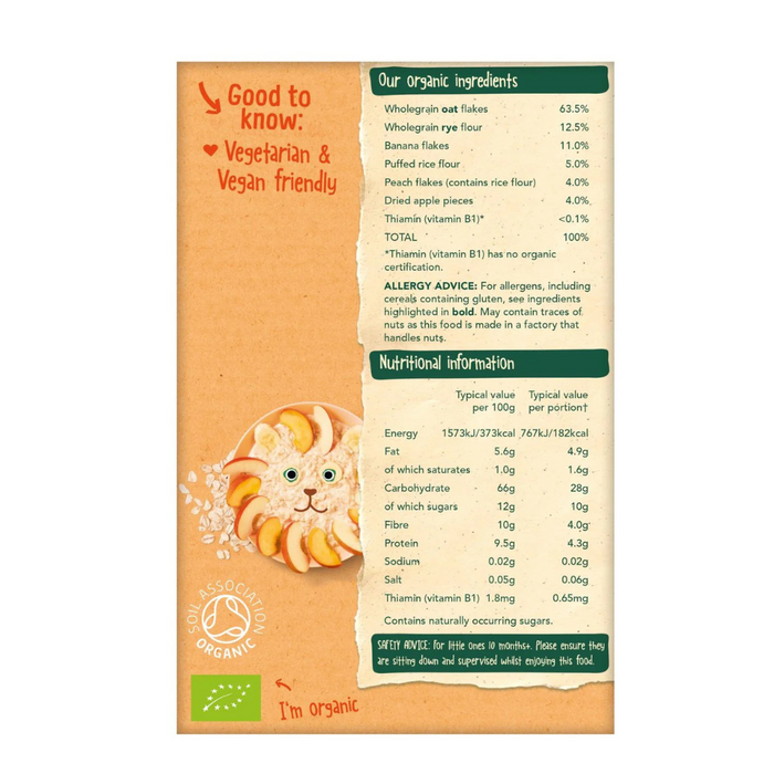 Organix Banana Peach & Apple Organic Baby Muesli 200g