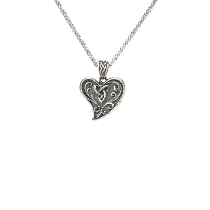 Oxidized Silver Heart Pendant