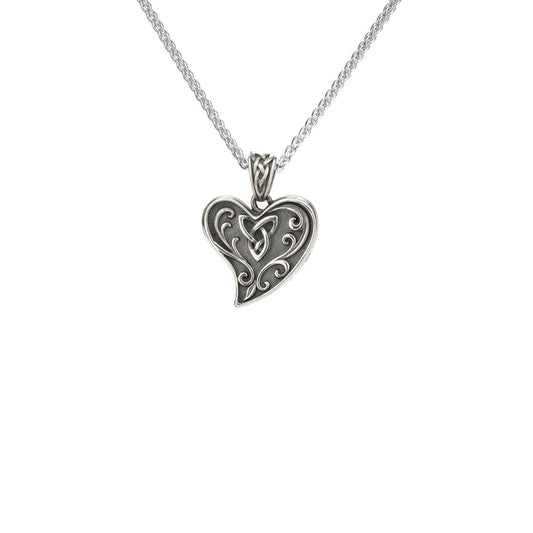 Oxidized Silver Heart Pendant