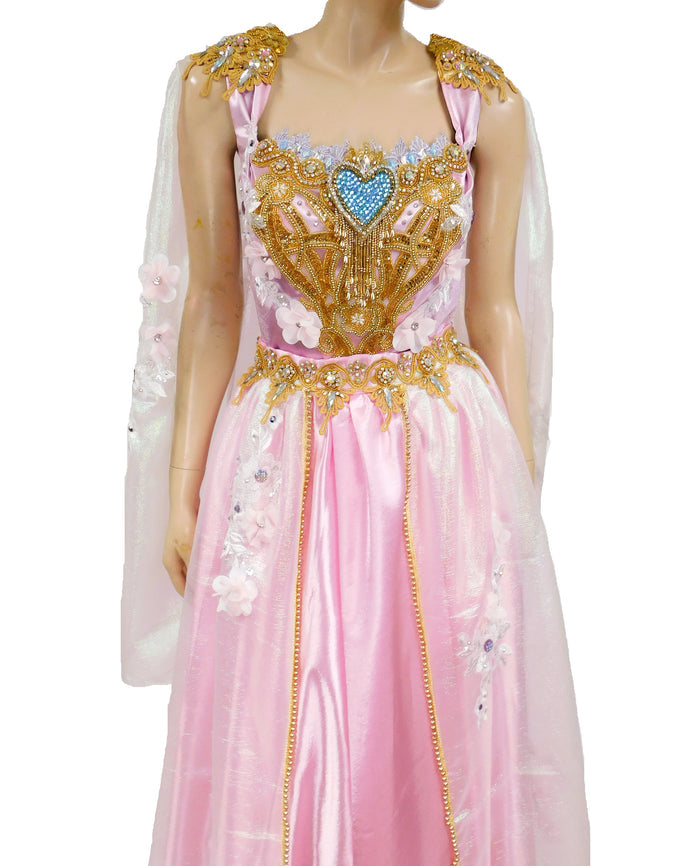 Pastel Crystal Princess Medieval Renaissance Ball Gown Dress Skirt with Corset