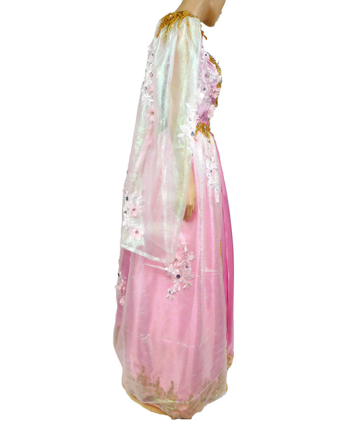 Pastel Crystal Princess Medieval Renaissance Ball Gown Dress Skirt with Corset