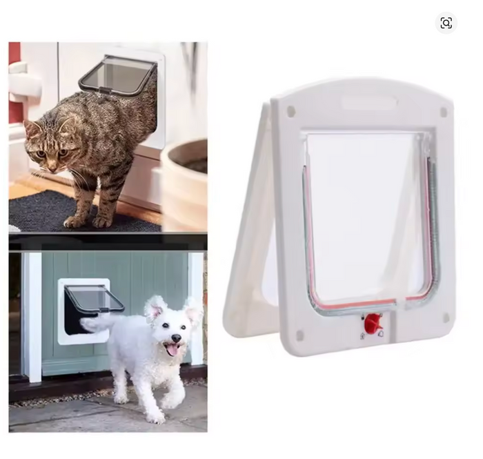 Pet Safe Cat Dog Door Hole Control Free In and Out Two-Way Adjustment