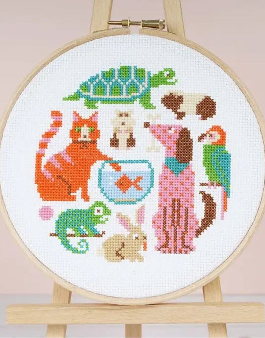 Playful Pets Cross Stitch Kit, Caterpillar Cross Stitch