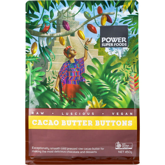 POWER SUPER FOODS Cacao Butter Buttons - 450g - L'Organic