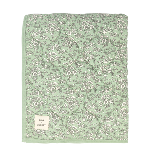 Quilted Blanket - Organic Cotton - Liberty Collection - Capel - Sage