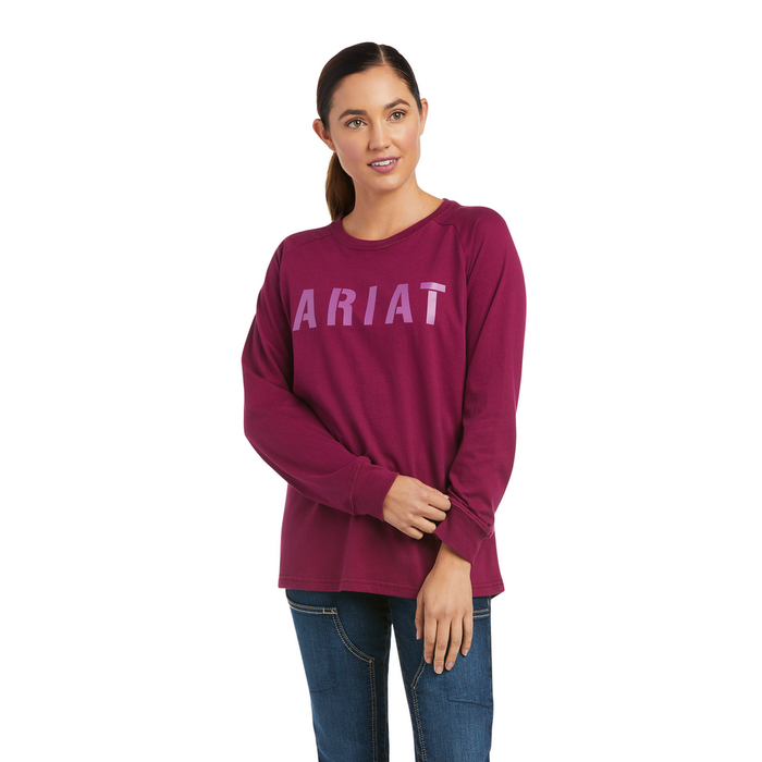 REBAR COTTON-STRONG LONG-SLEEVE T-SHIRT - 500-Purple | Ariat 10037435