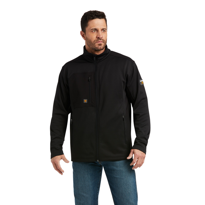 REBAR DRI-TECH FLEECE FULL-ZIP HYBRID JACKET - 001-Black | Ariat 10037599
