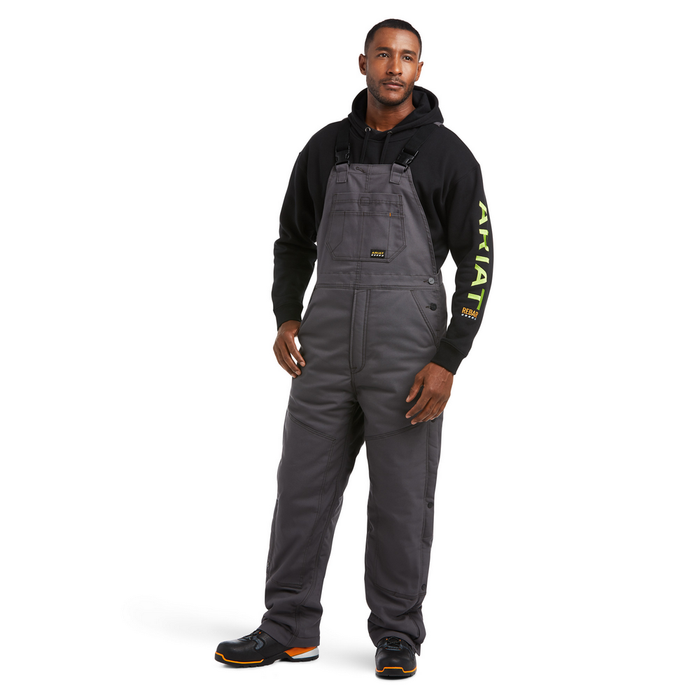 REBAR DURACANVAS INSULATED BIB - 020-Gray | Ariat 10036680