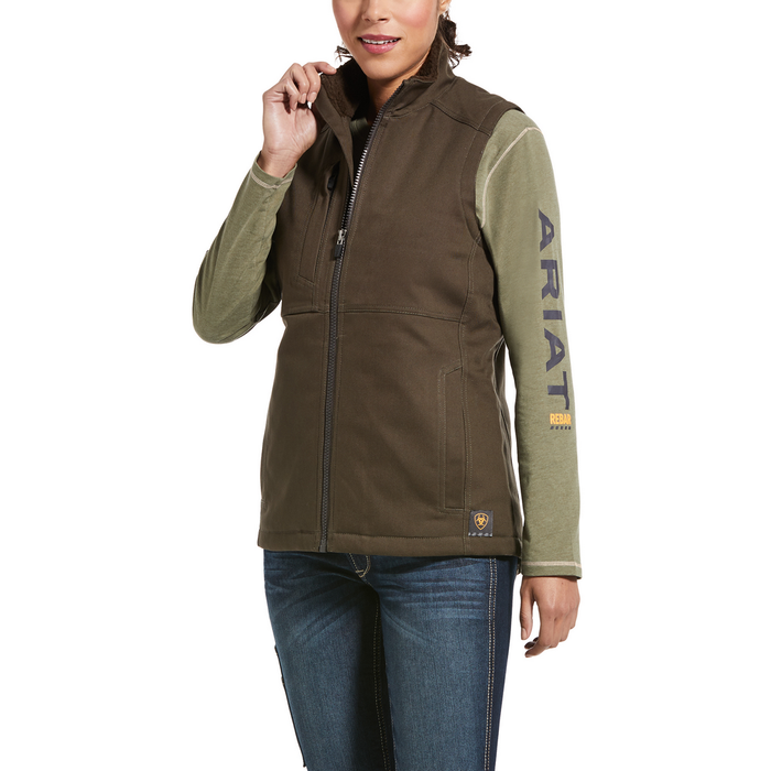 REBAR DURACANVAS INSULATED VEST - 200-Brown | Ariat 10032920