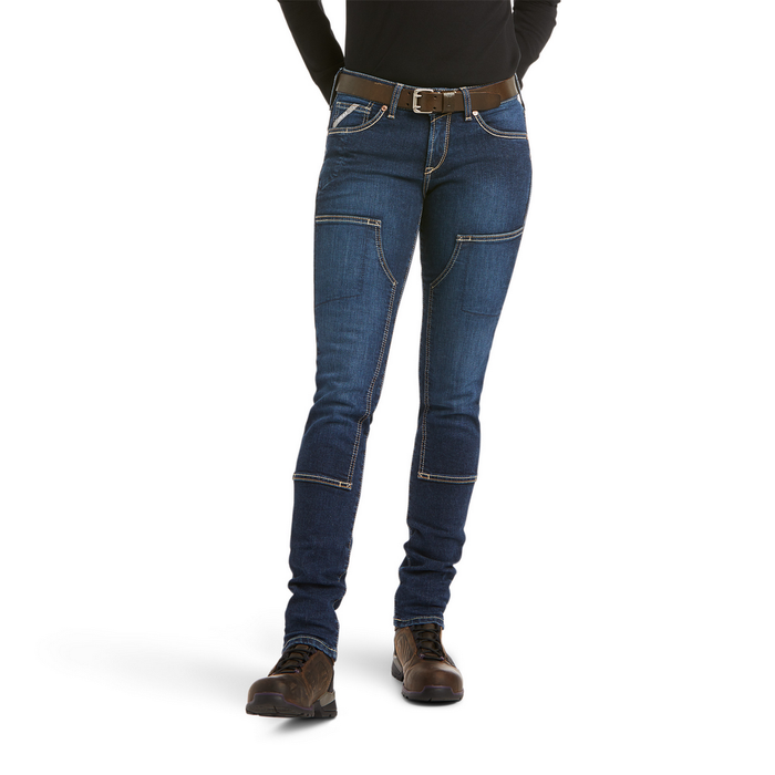 REBAR DURASTRETCH RIVETER DOUBLE-FRONT STRAIGHT JEAN - 400-Blue | Ariat 10036684