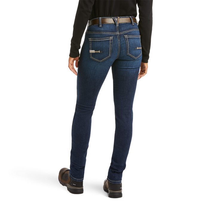 REBAR DURASTRETCH RIVETER DOUBLE-FRONT STRAIGHT JEAN - 400-Blue | Ariat 10036684