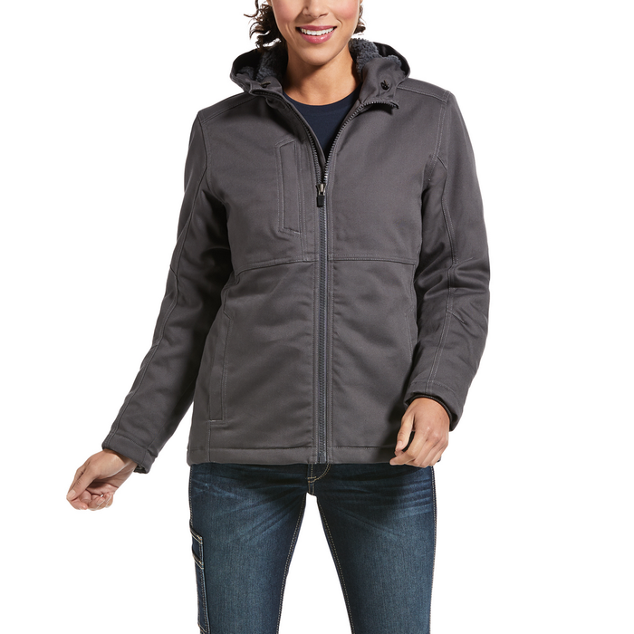 REBAR INSULATED DURACANVAS JACKET - 020-Gray | Ariat 10032917