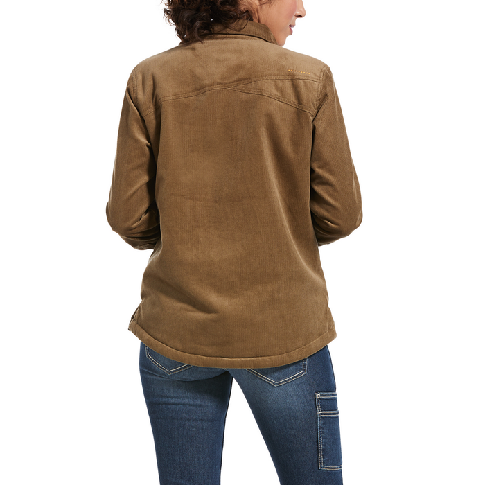 REBAR SHERPA-LINED CORDUROY SHIRT JACKET - 250-Beige/Khaki | Ariat 10032876