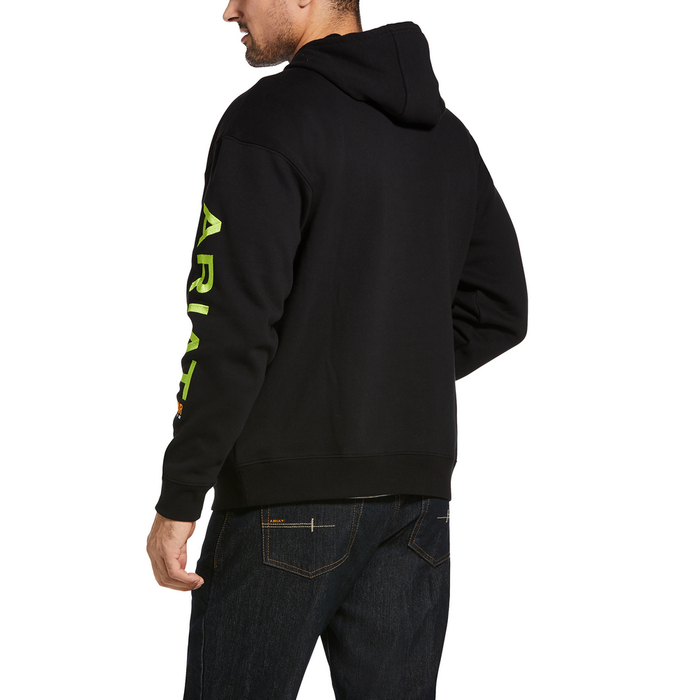REBAR SLEEVE GRAPHIC HOODIE - 001-Black | Ariat 10032993